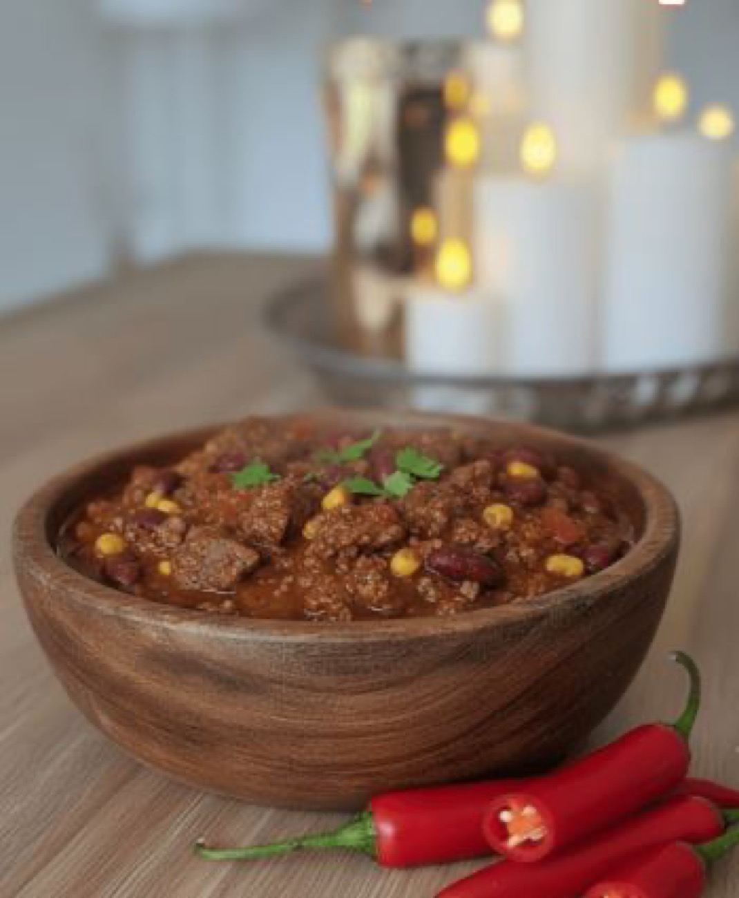 Chili Con Carne med mørk chokolade